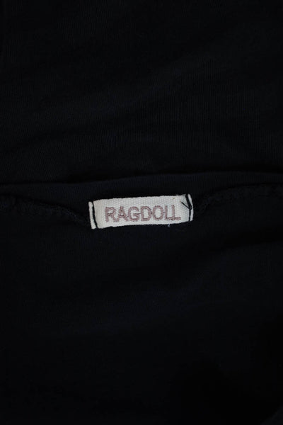 Ragdoll Womens Black Animal Print Jersey T-Shirt 3/4 Sleeve 100% Cotton Size S