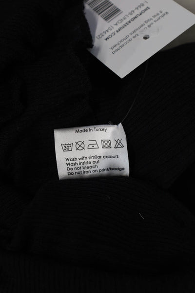 Ragdoll Womens Basic Camisole Black Round Neck Cotton Blend Size XS