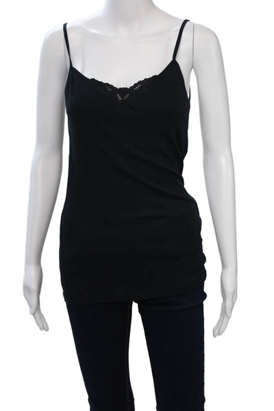 Ragdoll Womens Cotton V Neck Black Tank Top Size M