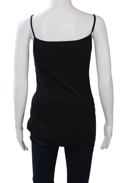 Ragdoll Womens Cotton V Neck Black Tank Top Size M