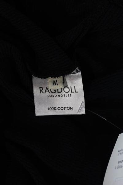 Ragdoll Womens Cotton V Neck Black Tank Top Size M