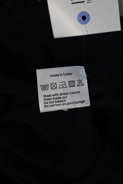 Ragdoll Womens Cotton V Neck Black Tank Top Size M