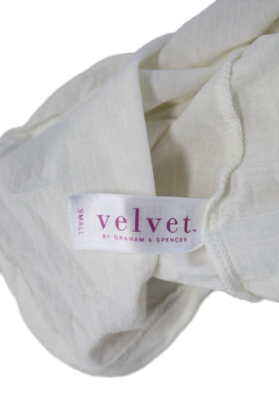 Velvet by Graham & Spencer Womens Camisole White Round Neck Sleeveless Size S