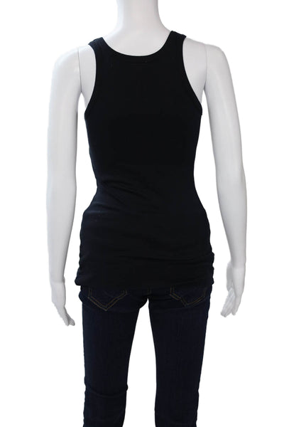 Splendid Women Basic Cotton Square Neck Tank Black Size M