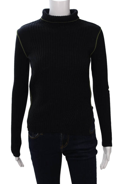 Zara Women Black Wool Turtleneck Pullover Sweater Long Sleeve Size S