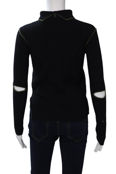 Zara Women Black Wool Turtleneck Pullover Sweater Long Sleeve Size S