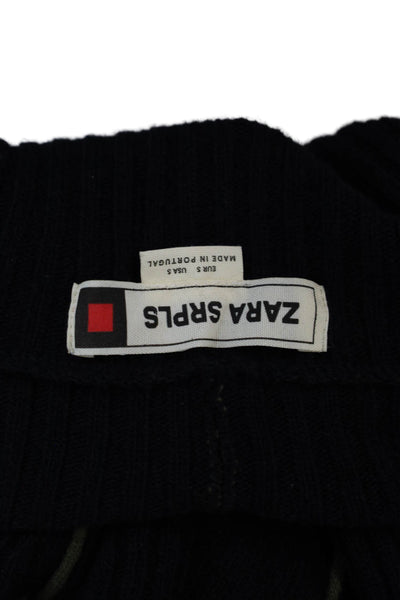 Zara Women Black Wool Turtleneck Pullover Sweater Long Sleeve Size S