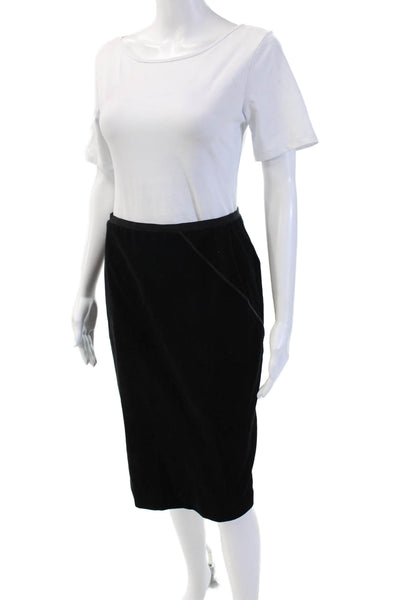 Elie Tahari Women Black Pencil Skirt Short 98% Polyester 2% Elastane Size 6