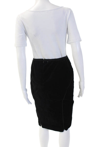 Elie Tahari Women Black Pencil Skirt Short 98% Polyester 2% Elastane Size 6