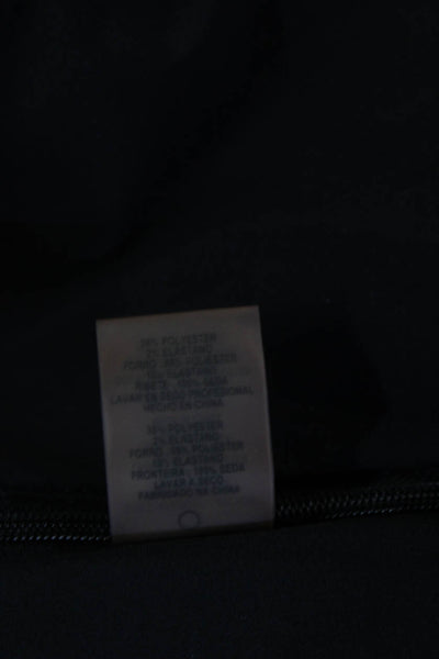 Elie Tahari Women Black Pencil Skirt Short 98% Polyester 2% Elastane Size 6