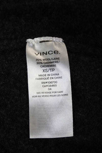Vince Women Dark Gray Sweater Dress Wool Cashmere Long Sleeve Size XS