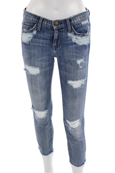 Current/Elliott Womens Ankle Cropped Mid-Rise Blue Jeans Size 26