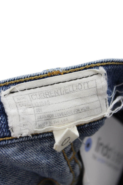 Current/Elliott Womens Ankle Cropped Mid-Rise Blue Jeans Size 26