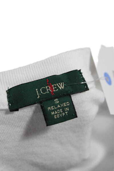 J Crew Mens Cotton White Crew Neck Short Sleeve T Shirt Size S