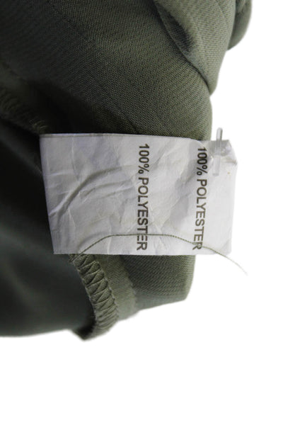 Ramy Brook Womens Ankle Jogger Pants Army Green Drawstring Polyester Size 2