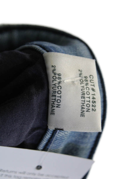 J Brand Womens Cropped Skinny Jeans Blue Mid Rise Button 25 Inseam Size 24