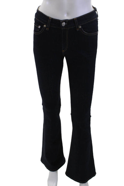 Rag & Bone Jean Women Dark Blue Bootcut Flared Jeans High Rise Size 27