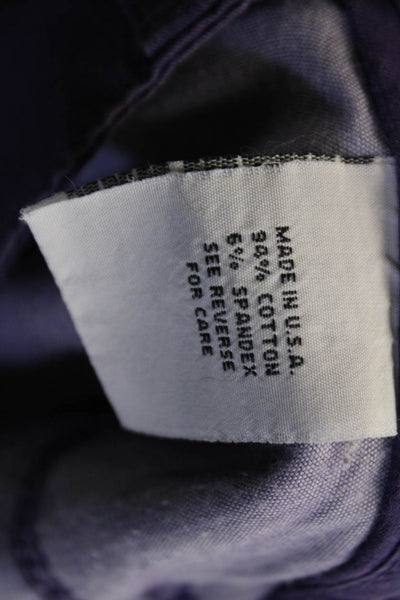 Fabrizio Gianni Jeans Women Chino Pants Purple Button 34 Inseam Size 6