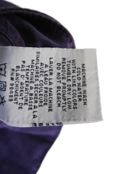 Fabrizio Gianni Jeans Women Chino Pants Purple Button 34 Inseam Size 6