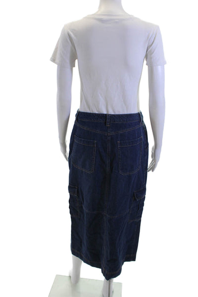 Rails Womens Cargo Maxi Skirt Dark Blue 100% Cotton Size 6