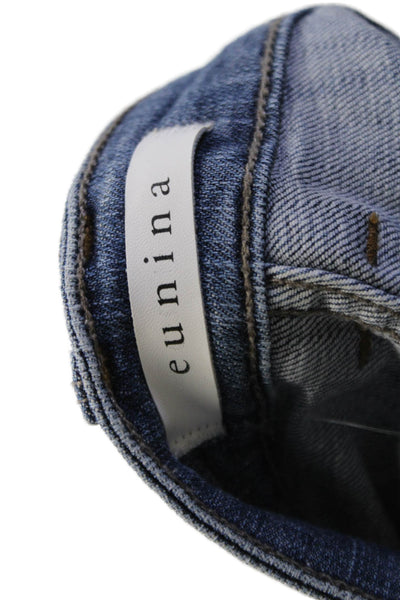 Eunina Women Ankle Skinny Jeans Blue Low Rise Grunge Size 1