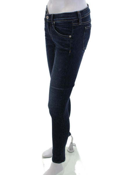 Rag & Bone Jean Women Dark Blue Skinny Ankle Low Rise Jeans Size 25
