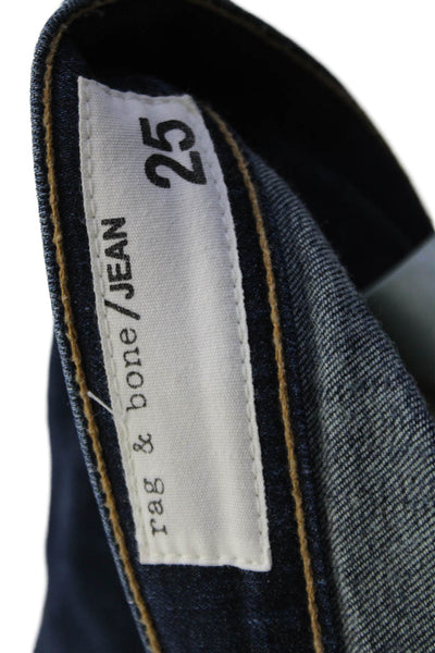 Rag & Bone Jean Women Dark Blue Skinny Ankle Low Rise Jeans Size 25