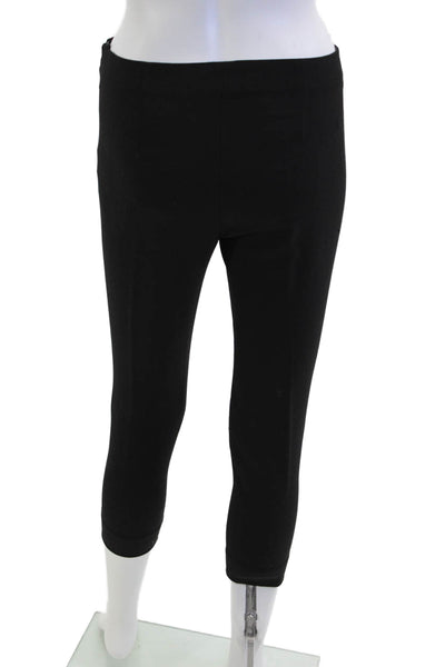 Nina Bauer Women Ankle Cropped Black Viscose Classic Pants Zip Inseam 21 Size S