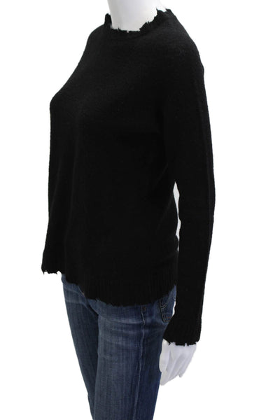 Minnie Rose Women Black 100% Cashmere Pullover Crew Neck Long Sleeve Size XS