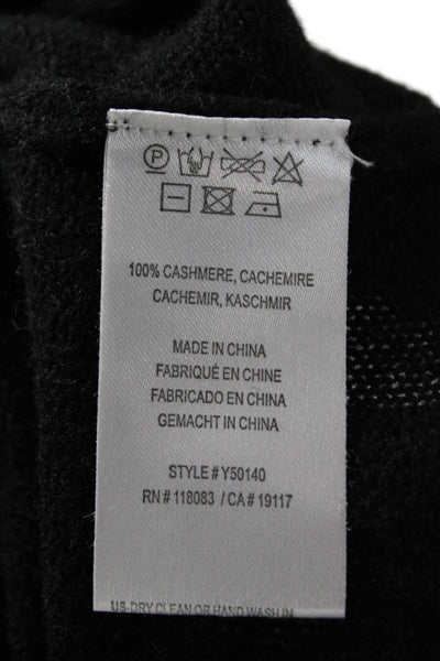 Minnie Rose Women Black 100% Cashmere Pullover Crew Neck Long Sleeve Size XS