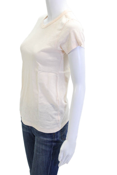 Rag & Bone Womens Beige Crew Neck Pima Cotton T-Shirt Short Sleeve Size XS
