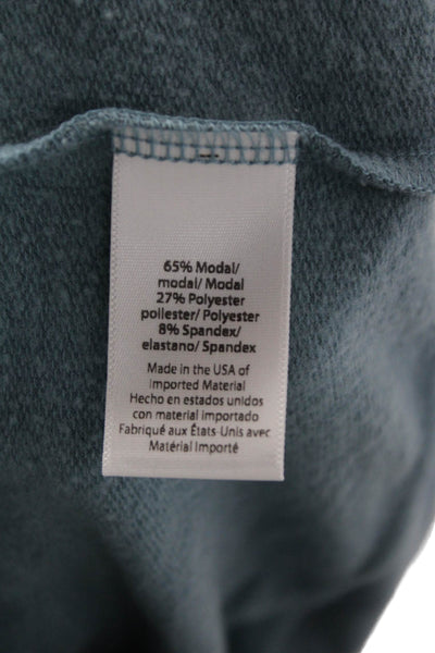 Beyond Yoga Womens Pullover Sweatshirt Light Blue Mock Neck Long Sleeve Size XS