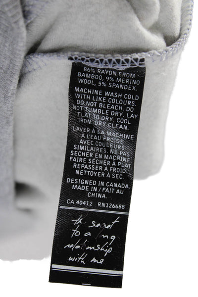 Noel Asmar Women Pullover Sweatshirt Gray High Neck Long Sleeve Size XS