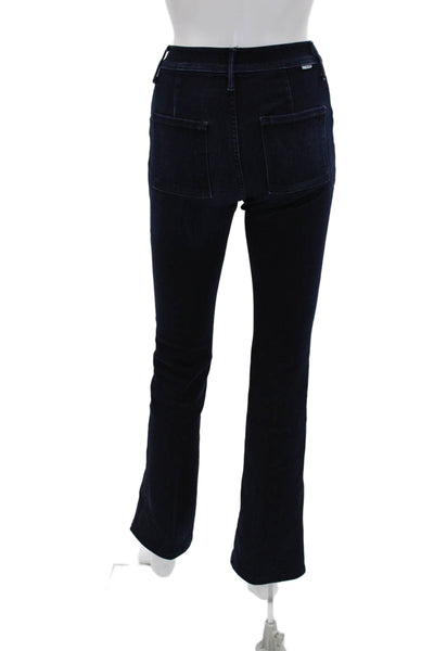Mother Womens Bootcut Dark Blue Jeans Mid Rise 31 Inseam Size 23