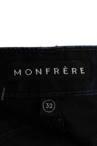 Monfrere Unisex Dark Blue Mom Straight Jeans Size 32