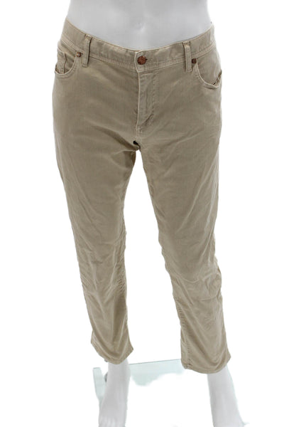 Alberto Mens Beige Chinos Cotton Stretch Button Size 34