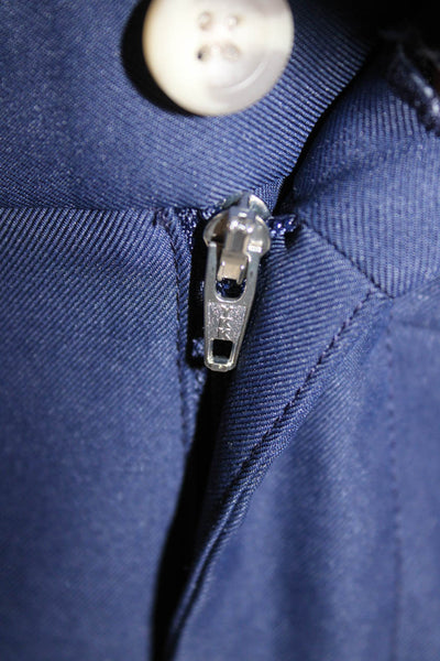 Peter Millar Mens Chino Shorts Dark Blue Button 100% Polyester Size 33