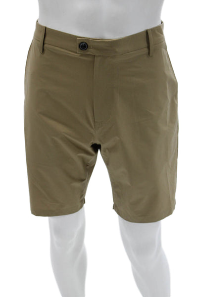 7 For All Mankind Mens Chino Shorts Tan Polyester Size 33