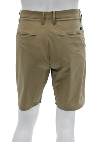 7 For All Mankind Mens Chino Shorts Tan Polyester Size 33
