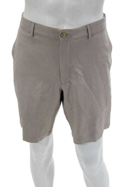 Peter Millar Mens Beige Chino Shorts Size 33