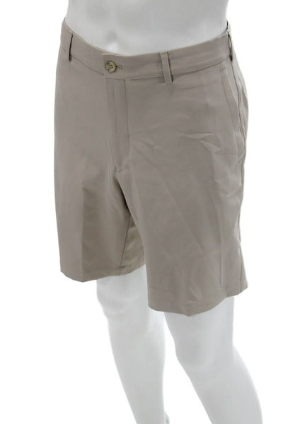 Peter Millar Mens Beige Chino Shorts Size 33