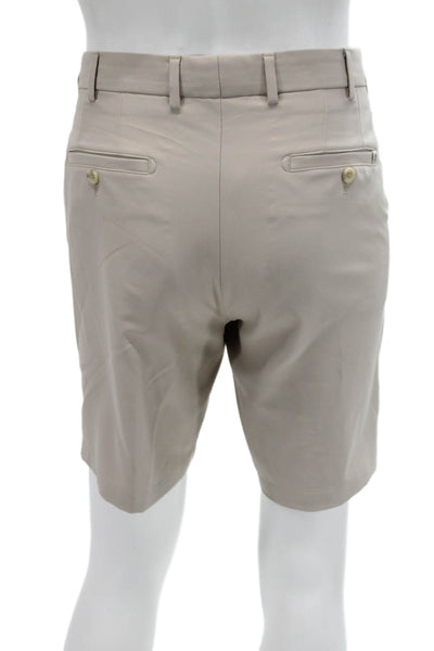 Peter Millar Mens Beige Chino Shorts Size 33