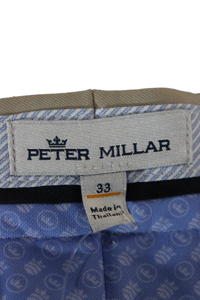 Peter Millar Mens Beige Chino Shorts Size 33
