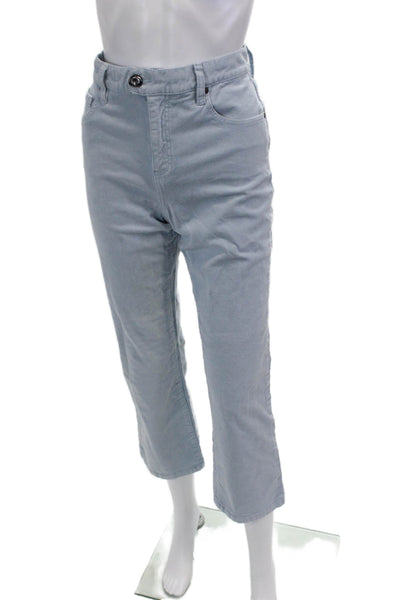 Joie Women Cropped Light Blue Button Pants Size 6