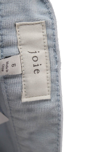Joie Women Cropped Light Blue Button Pants Size 6