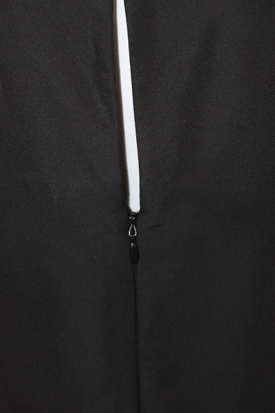 J Crew Women Fit & Flare Dress Black Sleeveless Zip Size 4