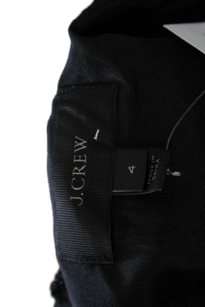 J Crew Women Fit & Flare Dress Black Sleeveless Zip Size 4