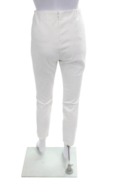 Rag & Bone Womens Ankle Cropped Pants White Cotton Zip Size 4