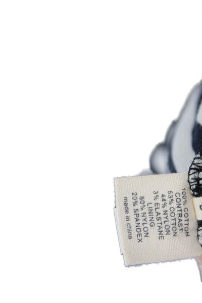 L'Agence Women Bodycon Sheath Black Striped Cotton Sleeveless Dress Zip Size 6