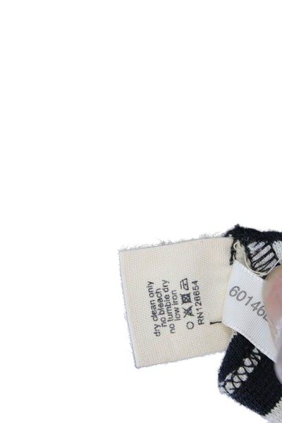 L'Agence Women Bodycon Sheath Black Striped Cotton Sleeveless Dress Zip Size 6